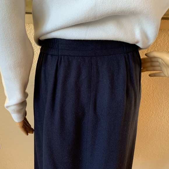 Haberdashery Collection navy wool skirt - Picture 10 of 14